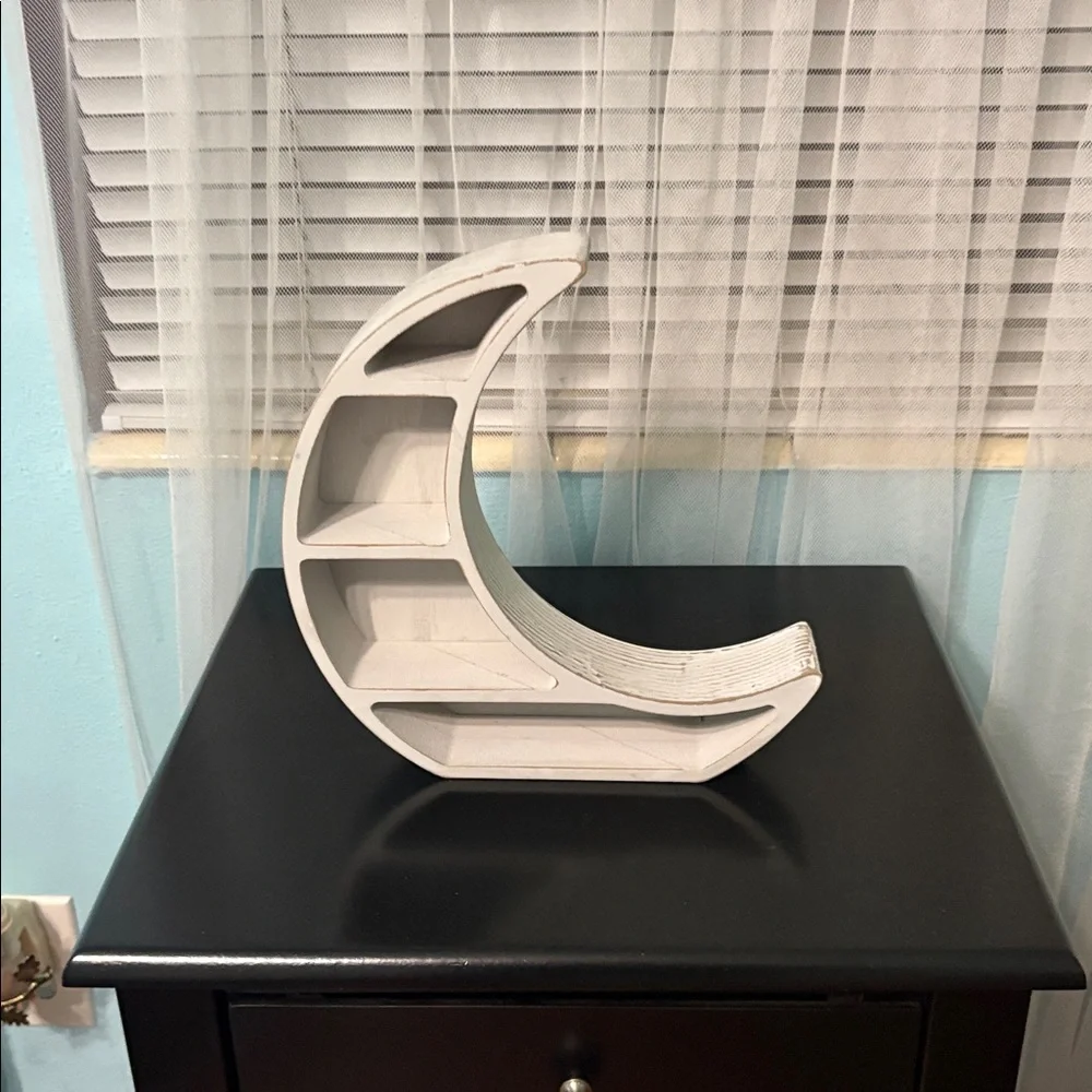Moon Shaped Wooden Shelf